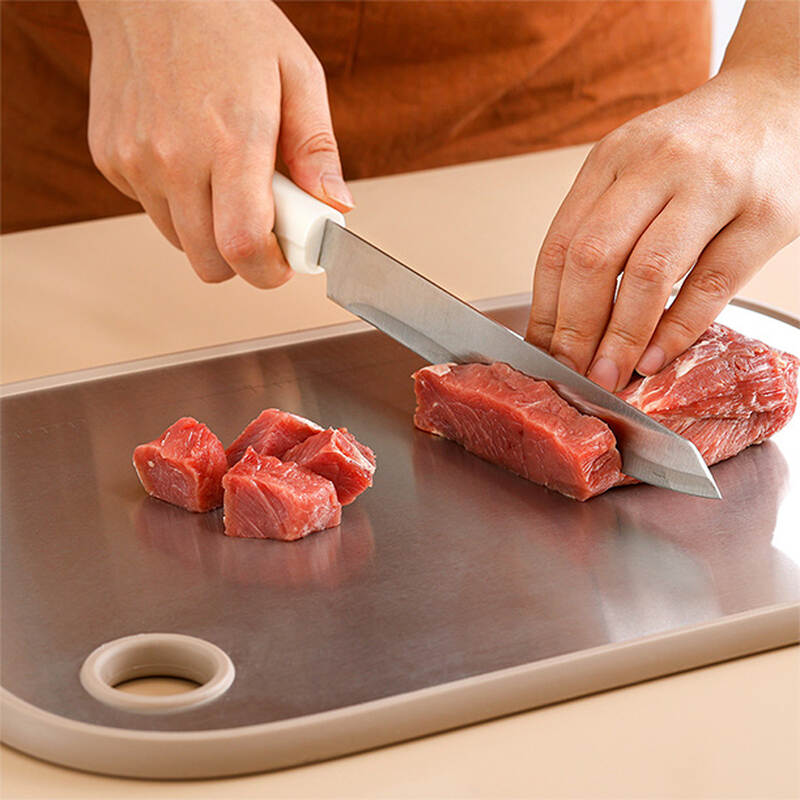 Thớt hai mặt inox 304, PP kháng khuẩn hiệu LocknLock kích thước 400*280*12MM - Màu Ivory - CKD096IVY, , large image number null